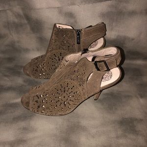 Vince Camuto Perforated Suede Booties